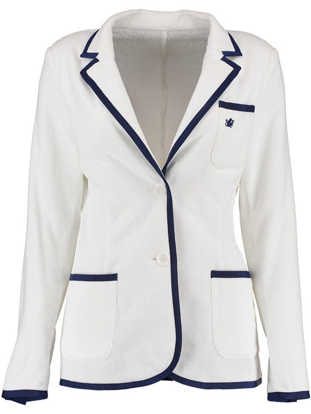 BASK White & Navy Toweling Blazer | S - Picture 8 of 8